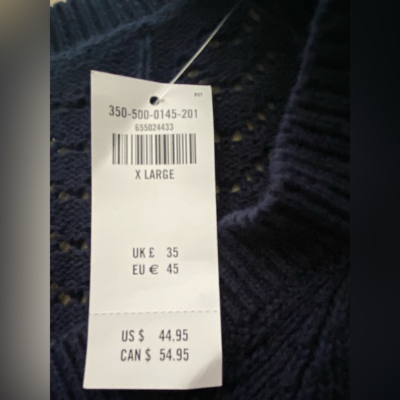 NWT- Hollister navy blue crop sweater - Picture 6 of 13